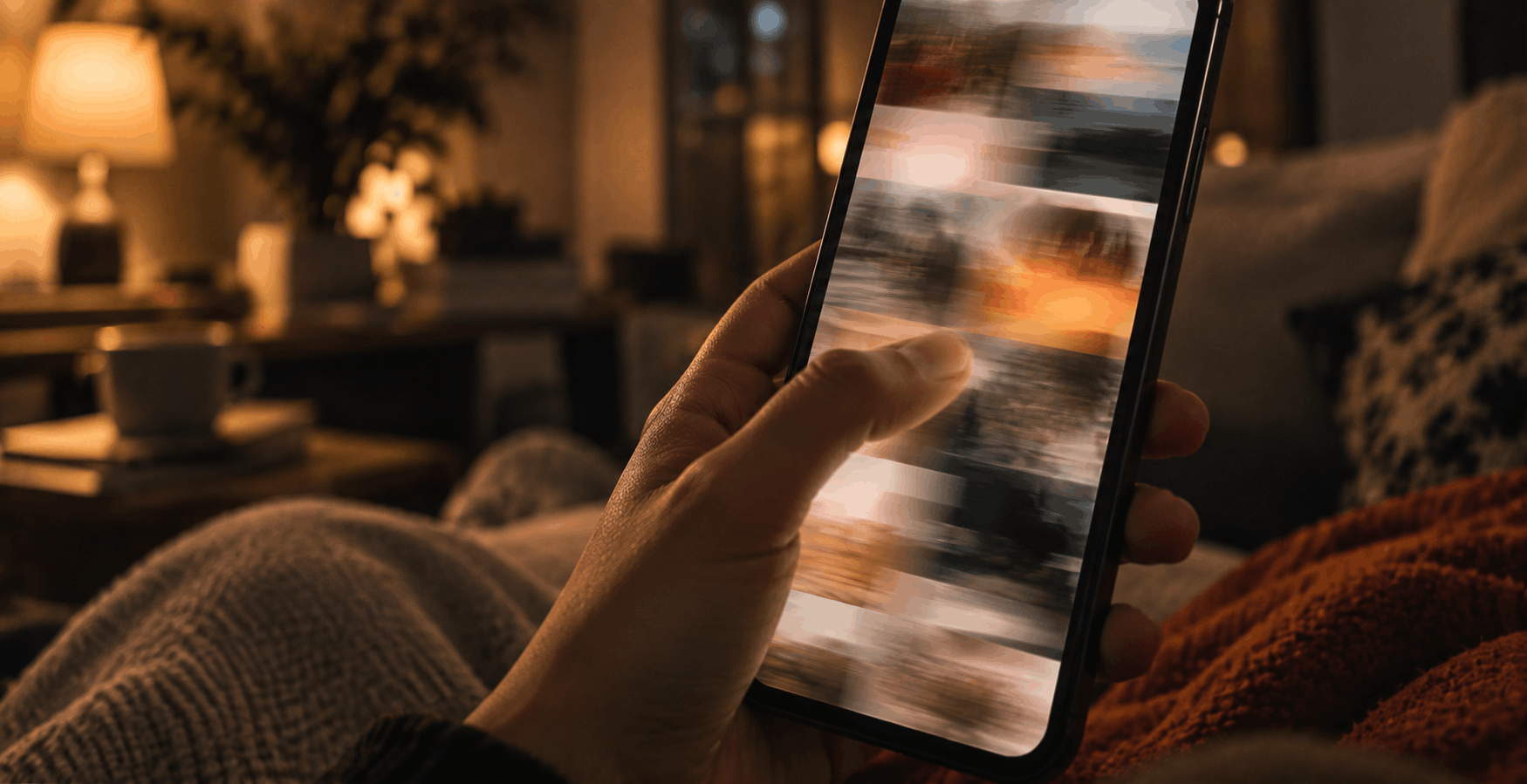 A person scrolling quickly past brand videos on a phone, showing why most brand reels are seen but ignored in the first three seconds